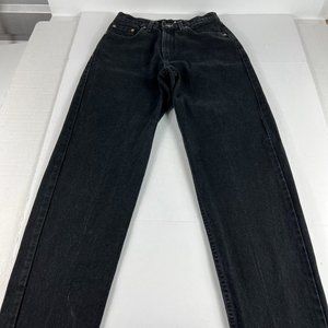 VTG 90s Levi's Jeans Junior 7 Med 17560-0260 Loose Tapered High Rise Black Denim